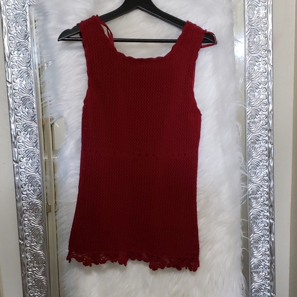 Red knit top - Picture 2 of 6